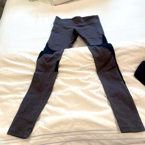 Alo, mesh cut out leggings with foot strap